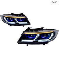 Tuning faruri LED DRL BMW Seria 3 E90 E91 (05-12) cu aspect G - LS400
