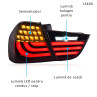 Tuning LED stopuri BMW 3 E90 (2009-2012) cu noul design - LS404 - Изображение 2