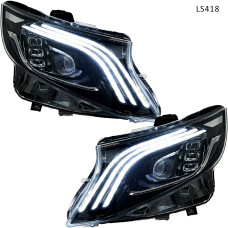 Tuning faruri LED pentru Mercedes V-Class/Vito (2016-2023) cu faruri cu halogen - LS418 - Sellzone.bg Tuning faruri LED pentru Mercedes V-Class/Vito (2016-2023) cu faruri cu halogen - LS418