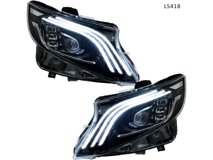 Tuning faruri LED pentru Mercedes V-Class/Vito (2016-2023) cu faruri cu halogen - LS418