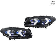 Faruri LED reglabile pentru BMW F10 / F11 (2010–2013) – transformare cu angel eyes și Bi-LED – LS426/7 - Sellzone.bg Faruri LED reglabile pentru BMW F10 / F11 (2010–2013) – transformare cu angel eyes și Bi-LED – LS426/7