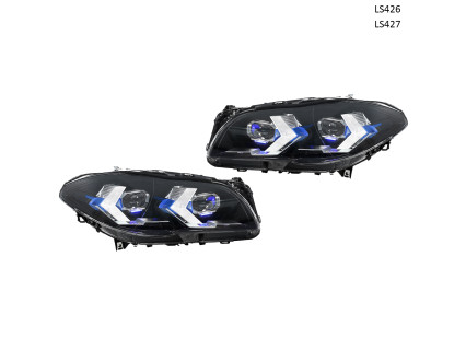 Faruri LED reglabile pentru BMW F10 / F11 (2010–2013) – transformare cu angel eyes și Bi-LED – LS426/7