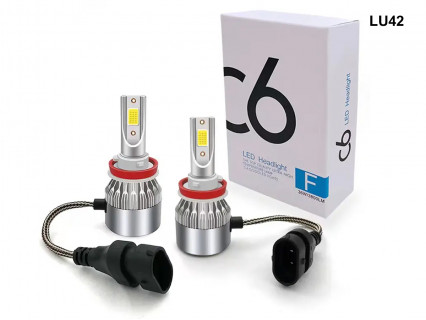 Becuri auto faruri LED H8 H9 H11 Seria C6 - LU42 - Sellzone.bg Becuri auto faruri LED H8 H9 H11 Seria C6 - LU42