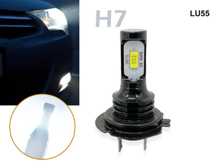 Becuri LED H7 pentru mașină 6000k luminozitate ridicată rezistente la impact - LU55 - Sellzone.bg Becuri LED H7 pentru mașină 6000k luminozitate ridicată rezistente la impact - LU55