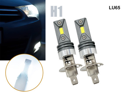 H1 LED-uri 12V/24V Becuri auto 6500K 1200LM Chips COB - LU65