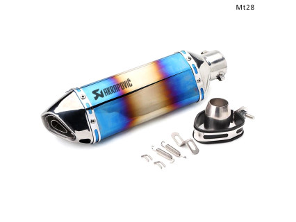 Evacuare AKRAPOVIC, toba sport pentru motocicleta 370 mm, multicolor  - Mt28 - Sellzone.bg Evacuare AKRAPOVIC, toba sport pentru motocicleta 370 mm, multicolor  - Mt28