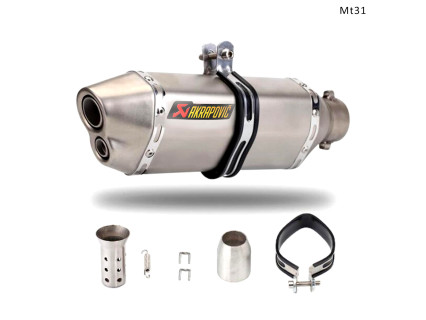 Evacuare AKRAPOVIC, toba sport pentru motocicleta 370mm, metal gri - Mt31