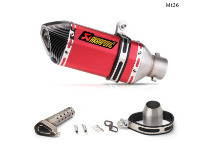 Evacuare AKRAPOVIC, toba sport pentru motocicleta 300 mm rosu carbon - Mt36 - Sellzone.bg Evacuare AKRAPOVIC, toba sport pentru motocicleta 300 mm rosu carbon - Mt36