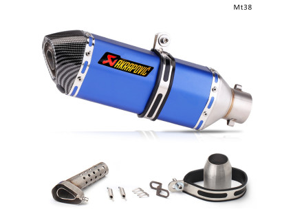 Evacuare AKRAPOVIC, toba sport pentru motocicleta 370 mm, albastru carbon - Mt38 - Sellzone.bg Evacuare AKRAPOVIC, toba sport pentru motocicleta 370 mm, albastru carbon - Mt38