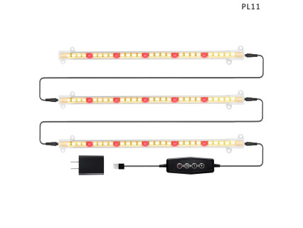 Sistem de 3 lampi LED pentru cresterea si cresterea plantelor 3500K - PL11 - Sellzone.bg Sistem de 3 lampi LED pentru cresterea si cresterea plantelor 3500K - PL11