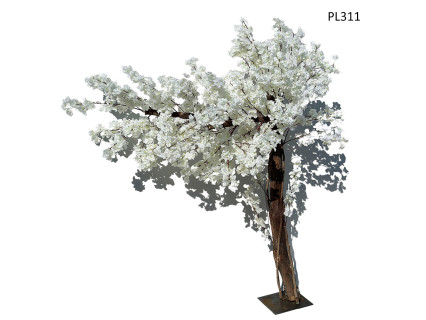 Copac artificial curbat mare Cireș Japonez alb pentru decor 1,5 metri - PL311