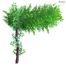 Copac artificial mare curbat Evergreen pentru decor 2m - PL321 - Sellzone.bg Copac artificial mare curbat Evergreen pentru decor 2m - PL321