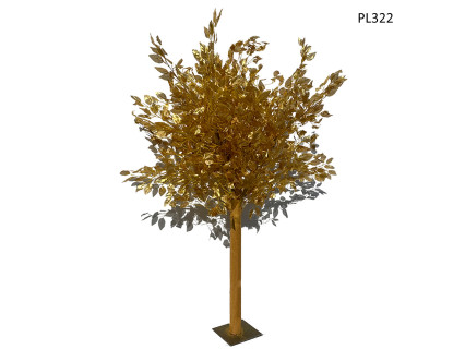 Copac artificial auriu Benjamin pentru decor 1,5m - PL322 - Sellzone.bg Copac artificial auriu Benjamin pentru decor 1,5m - PL322