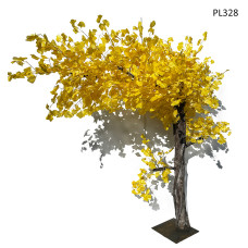 Copac artificial de toamna curbat pentru decor 2m galben - PL328 - Sellzone.bg Copac artificial de toamna curbat pentru decor 2m galben - PL328