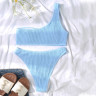 Costum de baie albastru dintr-o singură bretea - W0480-W0482 - Изображение 4 - Sellzone.bg Costum de baie albastru dintr-o singură bretea - W0480-W0482 - Изображение 4