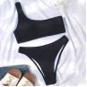 Costum de baie negru dintr-o singură bretea - W0483-W0485 - Изображение 2 - Sellzone.bg Costum de baie negru dintr-o singură bretea - W0483-W0485 - Изображение 2
