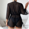 Costum de baie negru din trei piese - W0507-W0509 - Изображение 1 - Sellzone.bg Costum de baie negru din trei piese - W0507-W0509 - Изображение 1