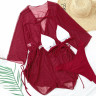 Costum de baie roșu din trei piese - W0510-W0512 - Изображение 2 - Sellzone.bg Costum de baie roșu din trei piese - W0510-W0512 - Изображение 2
