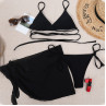 Costum de baie negru din trei piese cu fustă - W0513-W0515 - Изображение 1 - Sellzone.bg Costum de baie negru din trei piese cu fustă - W0513-W0515 - Изображение 1