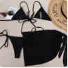 Costum de baie negru din trei piese cu fustă - W0513-W0515 - Изображение 2 - Sellzone.bg Costum de baie negru din trei piese cu fustă - W0513-W0515 - Изображение 2