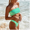 Costum de baie de damă verde fără bretele - W0522-W0524 - Изображение 2 - Sellzone.bg Costum de baie de damă verde fără bretele - W0522-W0524 - Изображение 2