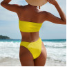 Costum de baie tanga de culoare galbenă fără bretele - W0525-W0527 - Изображение 2 - Sellzone.bg Costum de baie tanga de culoare galbenă fără bretele - W0525-W0527 - Изображение 2