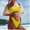 Costum de baie tanga de culoare galbenă fără bretele - W0525-W0527 - Изображение 1 - Sellzone.bg Costum de baie tanga de culoare galbenă fără bretele - W0525-W0527 - Изображение 1
