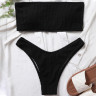 Costum de baie de damă negru fără bretele - W0528-W0530 - Изображение 2 - Sellzone.bg Costum de baie de damă negru fără bretele - W0528-W0530 - Изображение 2