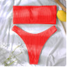 Costum de baie tanga de culoare roșie fără bretele - W0531-W0533 - Изображение 2 - Sellzone.bg Costum de baie tanga de culoare roșie fără bretele - W0531-W0533 - Изображение 2