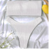 Costum de baie tanga de culoare albă fără bretele - W0534-W0536 - Изображение 2 - Sellzone.bg Costum de baie tanga de culoare albă fără bretele - W0534-W0536 - Изображение 2
