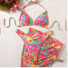 Set costum de baie din trei piese cu motive florale - W0540-W0542 - Изображение 1 - Sellzone.bg Set costum de baie din trei piese cu motive florale - W0540-W0542 - Изображение 1