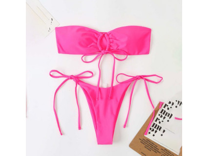 Costum de baie roz cu bikini - W0584-W0586 - Sellzone.bg Costum de baie roz cu bikini - W0584-W0586