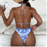 Costum de baie albastru-alb cu șireturi - W0593-W0595 - Изображение 1 - Sellzone.bg Costum de baie albastru-alb cu șireturi - W0593-W0595 - Изображение 1