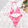Costum de baie roz-alb cu șireturi - W0596-W0598 - Изображение 2 - Sellzone.bg Costum de baie roz-alb cu șireturi - W0596-W0598 - Изображение 2