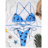 Costum de baie din două piese albastru cu fluturi - W0692-W0694 - Изображение 1 - Sellzone.bg Costum de baie din două piese albastru cu fluturi - W0692-W0694 - Изображение 1