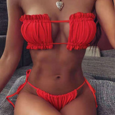 Costum de baie roșu cu efect de push - W0705 - Sellzone.bg Costum de baie roșu cu efect de push - W0705