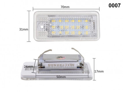 18 LED-uri SMD Canbus pentru plăcuță de înmatriculare pentru AUDI A3 A4 A6 - 0007 - Sellzone.bg 18 LED-uri SMD Canbus pentru plăcuță de înmatriculare pentru AUDI A3 A4 A6 - 0007