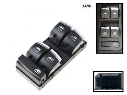 Consola geamuri electrice cu 5 butoane pentru Audi A3 A6 Q7 C6 8P - BA16 - Sellzone.bg Consola geamuri electrice cu 5 butoane pentru Audi A3 A6 Q7 C6 8P - BA16