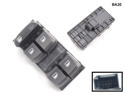 Consolă geamuri electrice pentru AUDI A4 B8 A5 Q5 - BA20 - Sellzone.bg Consolă geamuri electrice pentru AUDI A4 B8 A5 Q5 - BA20