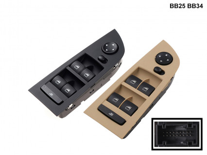 Consolă geamuri electrice bicolor pentru BMW E90 E91 - BB25 BB34 - Sellzone.bg Consolă geamuri electrice bicolor pentru BMW E90 E91 - BB25 BB34