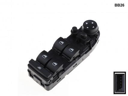 Consolă butoane geamuri electrice pentru BMW 5 E60 E61 - BB26 - Sellzone.bg Consolă butoane geamuri electrice pentru BMW 5 E60 E61 - BB26