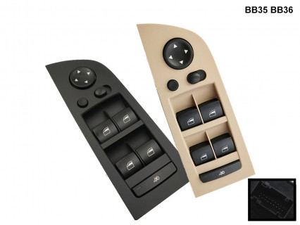 Consolă geamuri electrice în două culori pentru BMW E91 E90 - BB35 / BB36 - Sellzone.bg Consolă geamuri electrice în două culori pentru BMW E91 E90 - BB35 / BB36