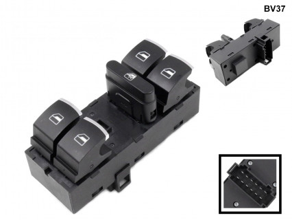 Consola cu 4 butoane cu detalii cromate pentru geamuri electrice pentru VW Polo 2011-2013 - BV37 - Sellzone.bg Consola cu 4 butoane cu detalii cromate pentru geamuri electrice pentru VW Polo 2011-2013 - BV37