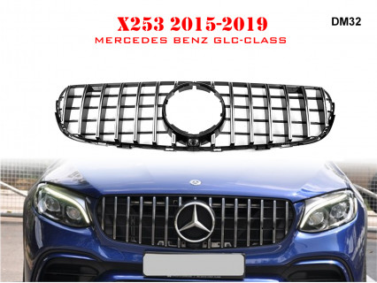 Grilă frontală cu detalii argintii pentru Mercedes GLC X253 15-19 AMG - DM32 - Sellzone.bg Grilă frontală cu detalii argintii pentru Mercedes GLC X253 15-19 AMG - DM32