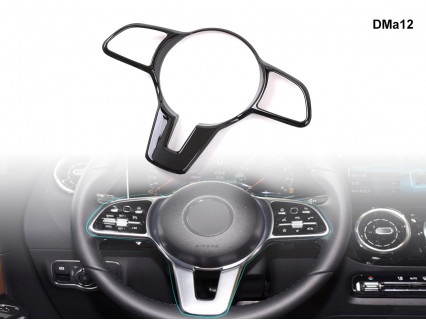 Husă volan neagră pentru Mercedes A B C E CLA CLK GLE - DMa12