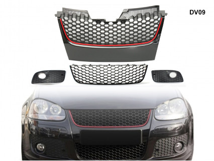 Set grile frontale pentru VW GOLF 5 GTI V - DV09 - Sellzone.bg Set grile frontale pentru VW GOLF 5 GTI V - DV09
