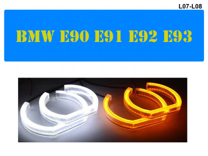 Angel Eyes LED în două culori de cristal pentru BMW E90 E92 - L07 / L08 - Sellzone.bg Angel Eyes LED în două culori de cristal pentru BMW E90 E92 - L07 / L08