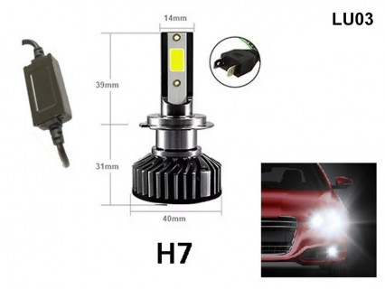 Becuri LED H7 pentru faruri cu Canbus DC 9V-36V - LU03 - Sellzone.bg Becuri LED H7 pentru faruri cu Canbus DC 9V-36V - LU03