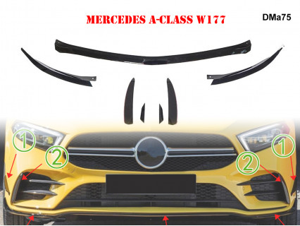 Kit de tuning bara fata pentru Mercedes AMG A W177 - DMa75 - Sellzone.bg Kit de tuning bara fata pentru Mercedes AMG A W177 - DMa75