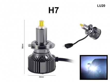 Becuri LED H7 pentru faruri cu tehnologie CANBUS incorporată - 56W, 5000lm - LU20 - Sellzone.bg Becuri LED H7 pentru faruri cu tehnologie CANBUS incorporată - 56W, 5000lm - LU20